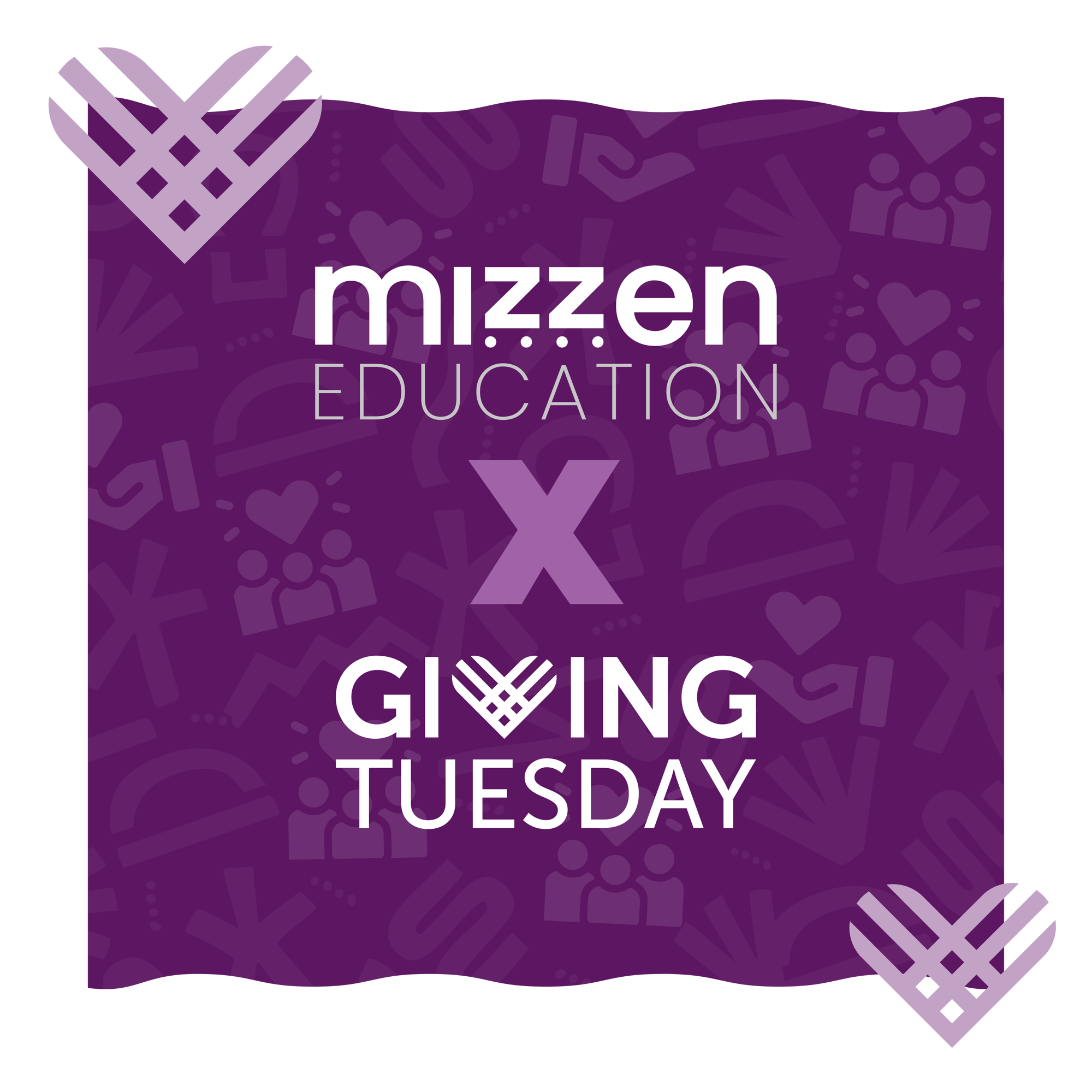 The logos of Mizzen Education and GivingTuesday. The logos of Mizzen Education and GivingTuesday.